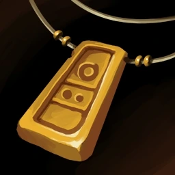 Bloodied Brass Pendant